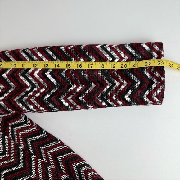 Tahari Arthur S. Levine Chevron Blazer‎ Jacket 14P Petite Red Black - Picture 5 of 8
